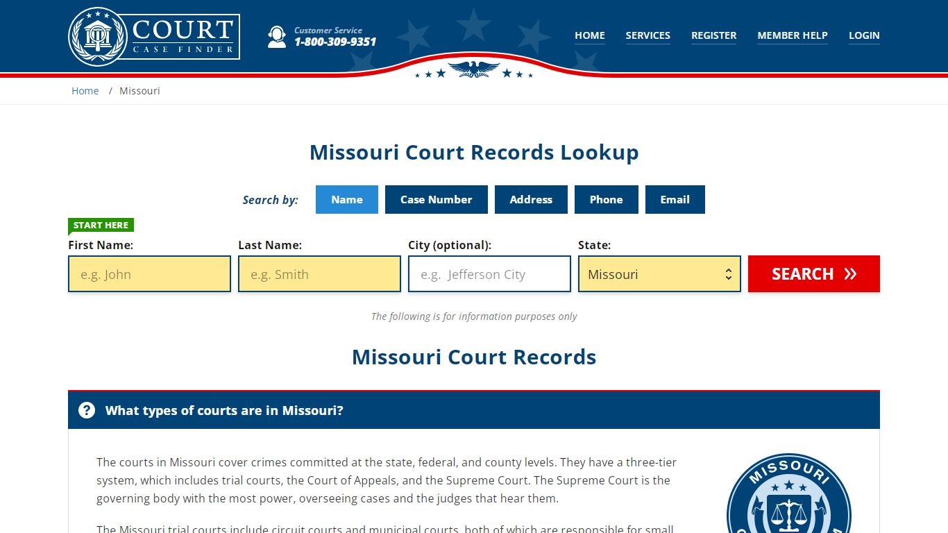 Missouri Court Records Lookup - MO Court Case Search